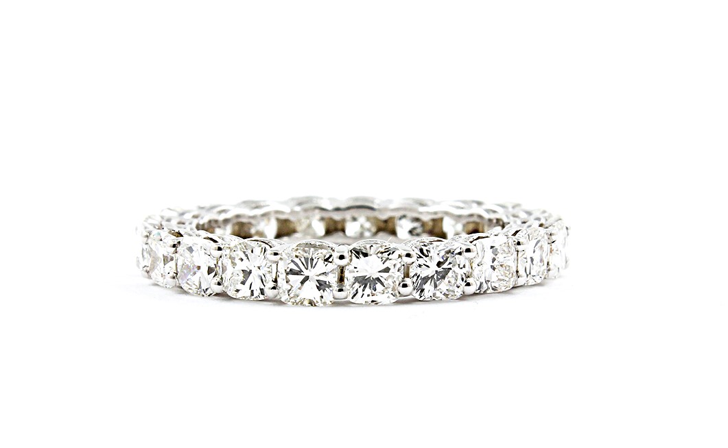 Cushion Cut Eternity Band